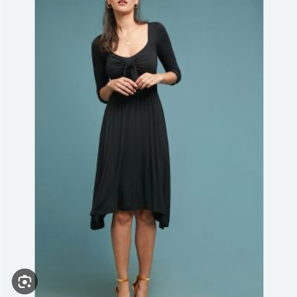 ANTHROPOLOGIE Maeve Black Sweetbow Dress